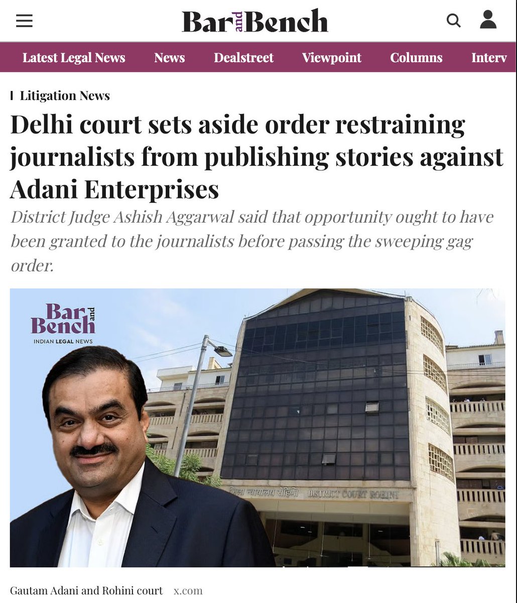 TheDeshBhakt's tweet image. Many folks are still astonished when they discover that our Constitution doesn't have any specific safeguards for journalists / media. That the press enjoys only those protections - that are granted to any citizen of India.
Not a surprise then - that subsequent governments over…