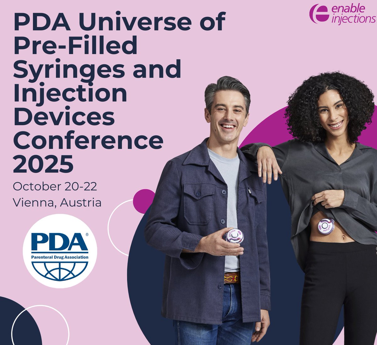 Be sure to catch our session “Addressing Large-Volume Subcutaneous Delivery Challenges with enFuse: A Patient- and Provider-Centric Solution” at PDA Universe of Pre-Filled Syringes and Injection Devices Conference 2025, Oct 21. 
#PDA #drugdelivery #enFuse