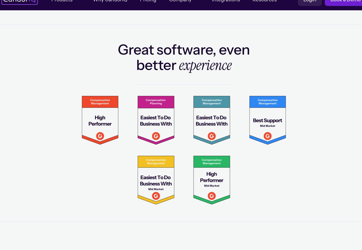 Proud founder moment that <a href="/candoriq/">CandorIQ</a>  was awarded 6 new badges on G2. Amazing testament to our customers and our team