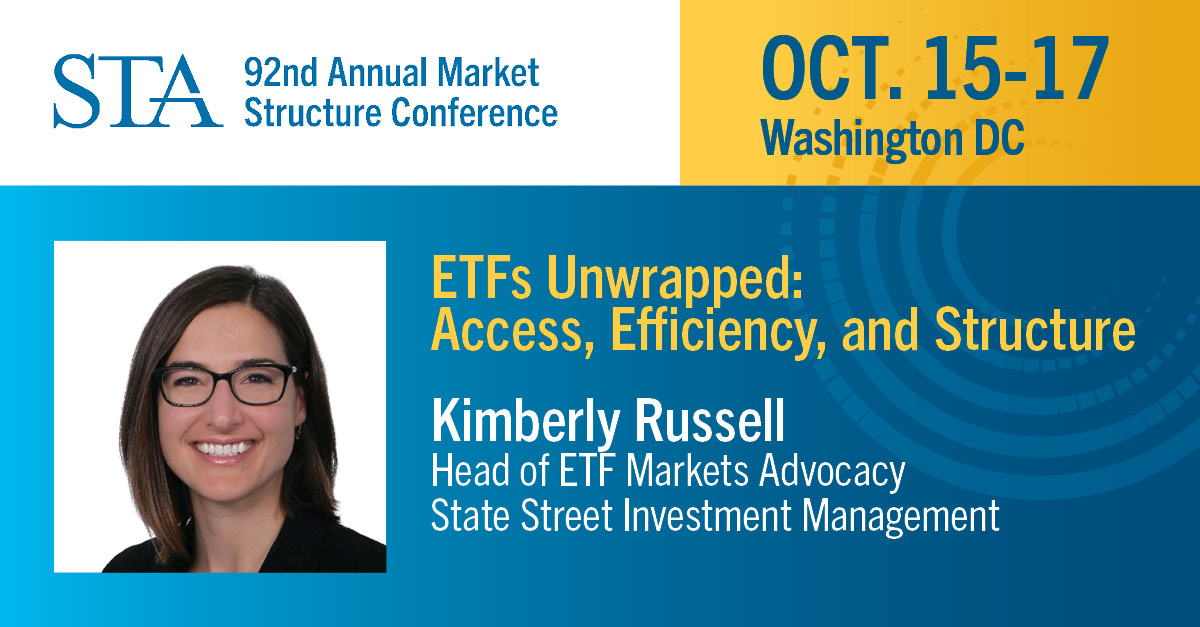STA_National's tweet photo. We are excited to announce Kimberly Russell of State Street Investment Management will be speaking at our 92nd Annual Market Structure Conference, "Redefining the Market." To learn more about speakers and to register for the event, visit our website: https://t.co/YfzL7IS6QR https://t.co/3g04Peet5J