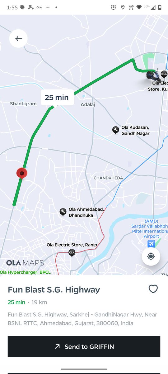 patel_grv's tweet image. The map interface is really helpful and works perfectly,

Searching &amp;amp; Sending location to scooter is too convenient 
#TestingByGaurav