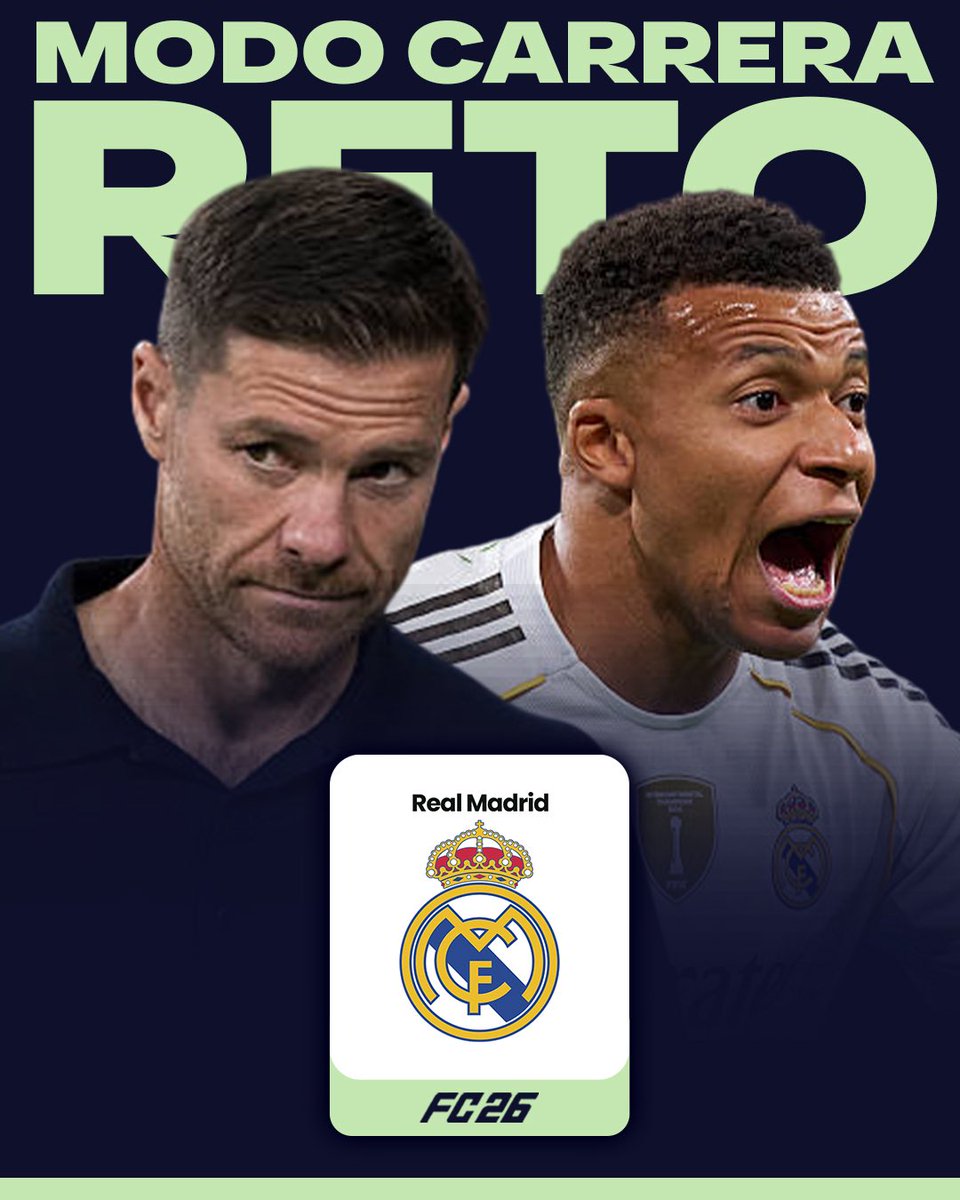 clubmodocarrera's tweet image. Modo Carrera FC 26 - Real Madrid 🇪🇸

El Real Madrid es uno de los equipos más grandes del mundo, pero la llegada de Xabi Alonso y la necesidad de construir un proyecto ganador bajo su mando lo convierte en un equipo un poco más disfrutable para una partida en Modo Carrera
