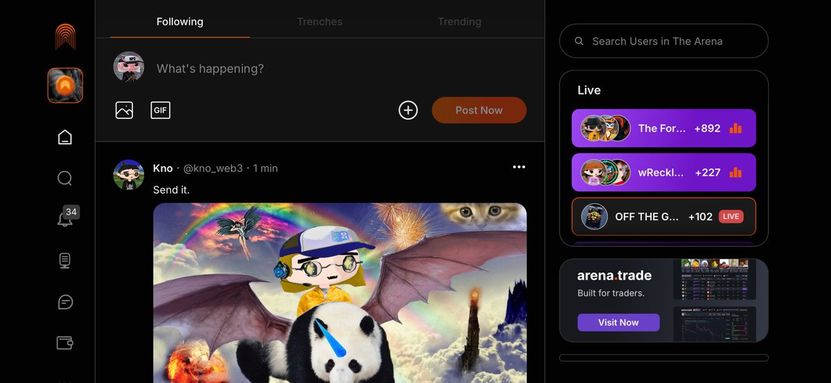 Relentless ⚔️♣️ (@kingeth22) on Twitter photo Tears, <a href="/TheArenaApp/">The Arena ⚔️</a> has come a long way!
Started as a SocialFi platform with tickets.
Evolved with Stages, letting creators host events and live stream while everyone can tip.
Now pushing further with ArenaLauncher – launch a coin and instantly tap into multiple Arena Tears, <a href="/TheArenaApp/">The Arena ⚔️</a> has come a long way!
Started as a SocialFi platform with tickets.
Evolved with Stages, letting creators host events and live stream while everyone can tip.
Now pushing further with ArenaLauncher – launch a coin and instantly tap into multiple Arena