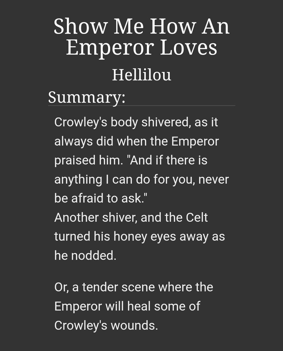 Omg first smut, I can go to hell now. (Also there is an artwork!)
archiveofourown.org/works/71014556
Beware, this is super tender. 
#ineffableromans #goodomens