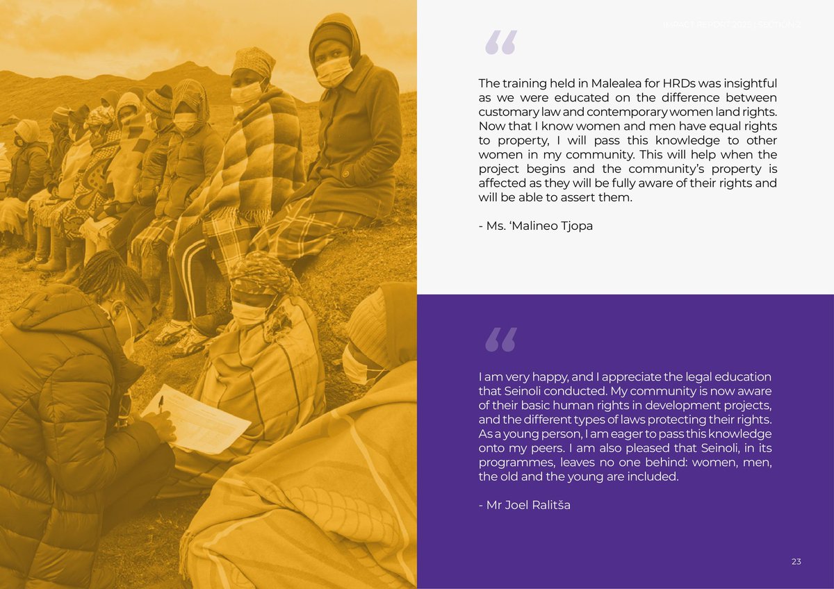 We leave behind a legacy of legal skills in marginalised communities!

Our capacity strengthening interventions have left a legacy of communities that are able to take a stand independently of us, in the face of injustice.

#SLC10YearsOfEnablingJustice #CapacityBuilding #HRDs