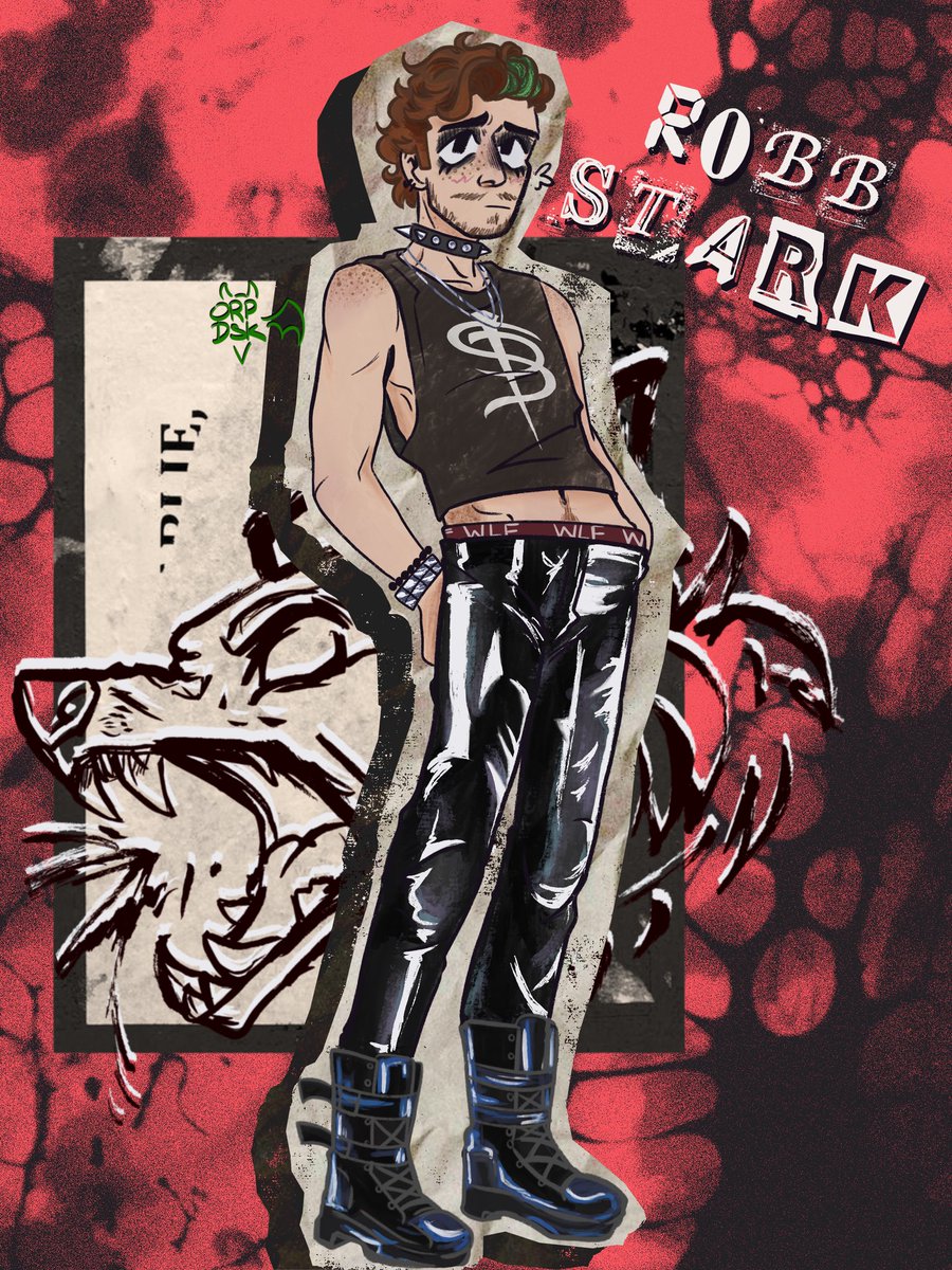 orphicdusk's tweet image. Y’all fw modern au goth Robb Stark?? 
-
Another idea from mine and @pigeonsouup ‘s modern au!! &amp;lt;3
#illustration #got #robbstark #modernau