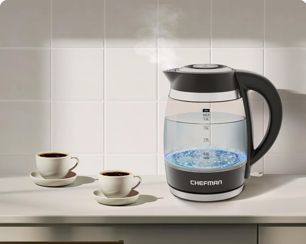 social_flaree's tweet image. Tea in the morning. Coffee at night. Instant meals anytime. 🍜☕
The Chefman Electric Kettle boils fast, looks amazing &amp;amp; keeps it safe.
👉 Don’t wait—grab yours today! 
🛒 [amzn.to/4nDH9Jp]
#Chefman #KitchenGoals