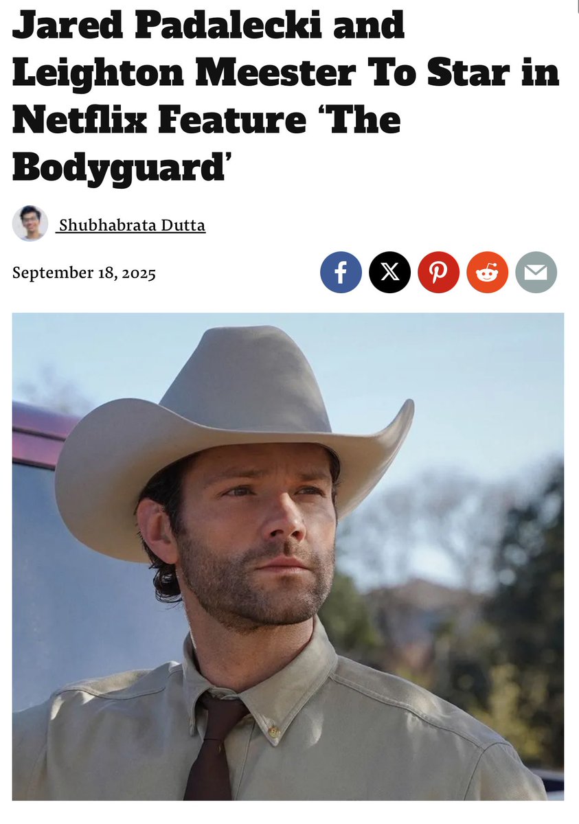 V⋆˙⟡🦋| Fanpage 𝐉𝐚𝐫𝐞𝐝 𝐏𝐚𝐝𝐚𝐥𝐞𝐜𝐤𝐢 (@jarpad_team) on Twitter photo 📰 180925 | TheCinemaholic Article mentioning <a href="/jarpad/">Jared Padalecki</a>
OMG GUYS 🔥🔥🔥
Jared Padalecki and Leighton Meester To Star in Netflix Feature ‘The Bodyguard’
🔗 thecinemaholic.com/jared-padaleck…
#JaredPadalecki #Jared_Updates #TheBodyguard #Netflix 📰 180925 | TheCinemaholic Article mentioning <a href="/jarpad/">Jared Padalecki</a>
OMG GUYS 🔥🔥🔥
Jared Padalecki and Leighton Meester To Star in Netflix Feature ‘The Bodyguard’
🔗 thecinemaholic.com/jared-padaleck…
#JaredPadalecki #Jared_Updates #TheBodyguard #Netflix