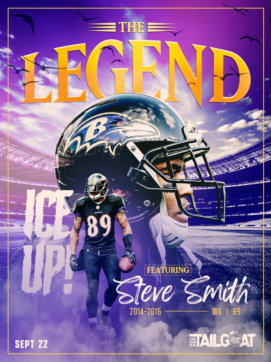 😈 Ice Up, Son! Steve Smith makes his TailGOAT debut this Monday! 🏈