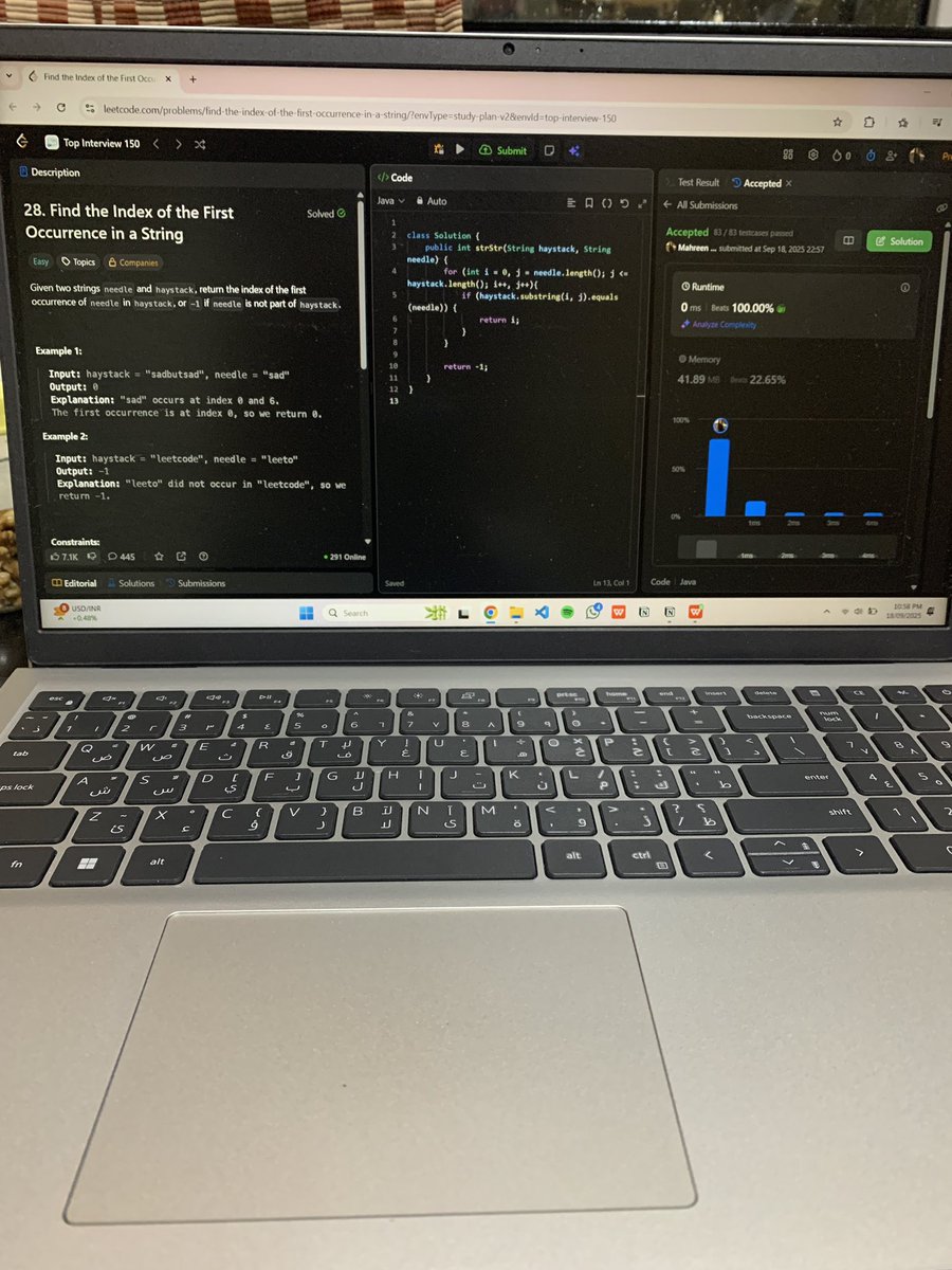 fivefeetcoder's tweet image. Day 13

couldn’t figure out the loop conditions within the time limit of 20 mins
sometimes i really consider if i’m smart enough for this