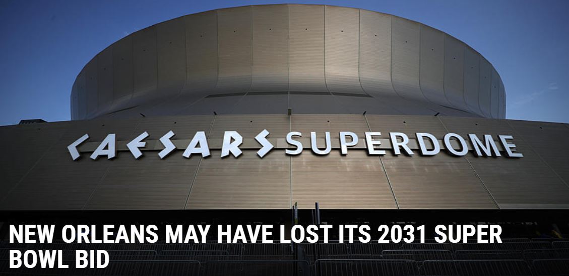 Gator995's tweet image. New Orleans was set to bid for the 2031 Super Bowl, but they might have hit a roadblock... 

READ MORE&amp;gt;&amp;gt;&amp;gt; gator995.com/new-orleans-su…