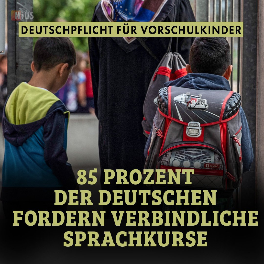 Je nach Region sprechen zwischen 18 und 30 Prozent der Erstklässler nicht ausreichend Deutsch, um dem Unterricht folgen zu können – ein bildungspolitischer Offenbarungseid mit potenziell verheerenden Langzeitfolgen.

nius.de/statistik/news…