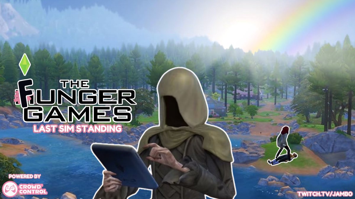 Chat is entering the arena once again and fighting to be the last Sim standing in our 2nd ever FUNger Games!

Join myself and <a href="/CrowdControl/">Crowd Control 2.0</a> for a WILD day full of giveaways, prizes, carnage, and questionable content!

TOMORROW. 10AM MST.
twitch.tv/jambo 🔥