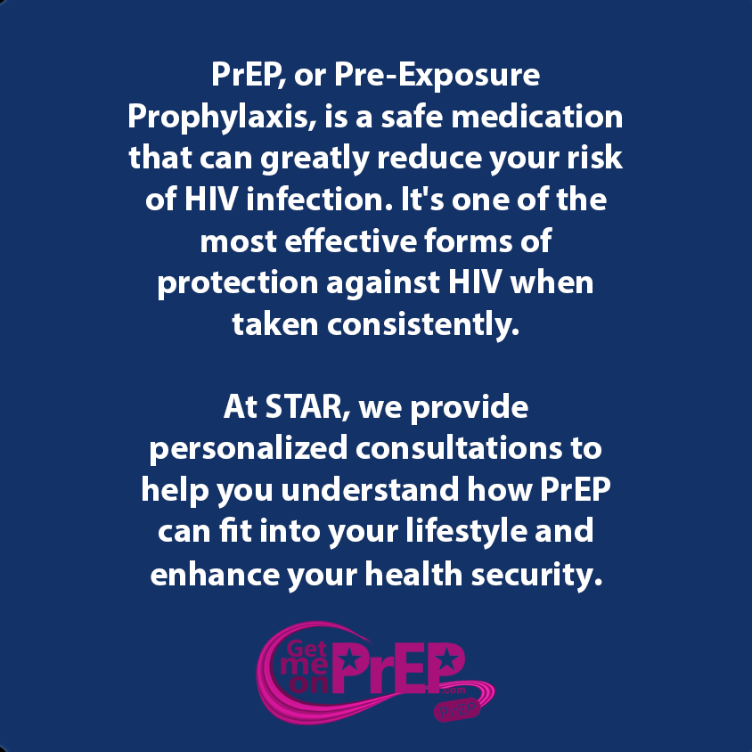 Swipe ➡️ to learn how PrEP protects you. PrEP (Pre-Exposure Prophylaxis) reduces HIV risk by up to 99% when taken consistently. Free, confidential consultations are at STAR Program to see if PrEP is right for you. Located at 470 Clarkson Ave, Brooklyn. Call 347-909-1680
