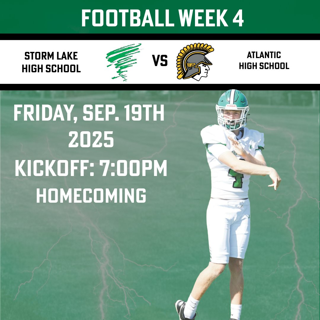 Help us pack the stadium tomorrow night as we take on Atlantic in our Homecoming game. Kickoff is at 7pm!