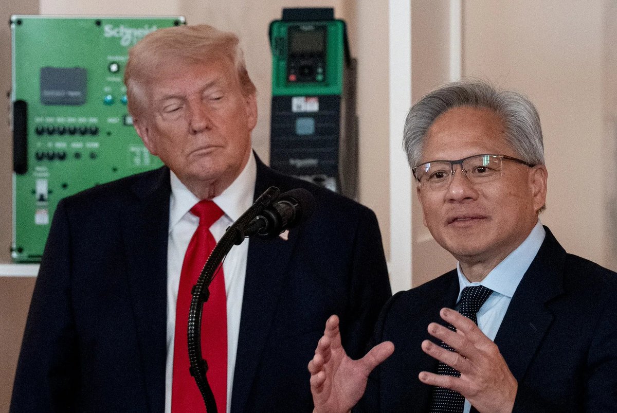 🔵MARKETEVANS: Jensen Huang di Nvidia: nessun coinvolgimento di Trump nella partnership con Intel, continua la roadmap dei chip ARM