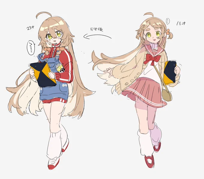 継続が決まった女のラフ出来た。 絵本作家です(ストゼロをのめるようになりました)