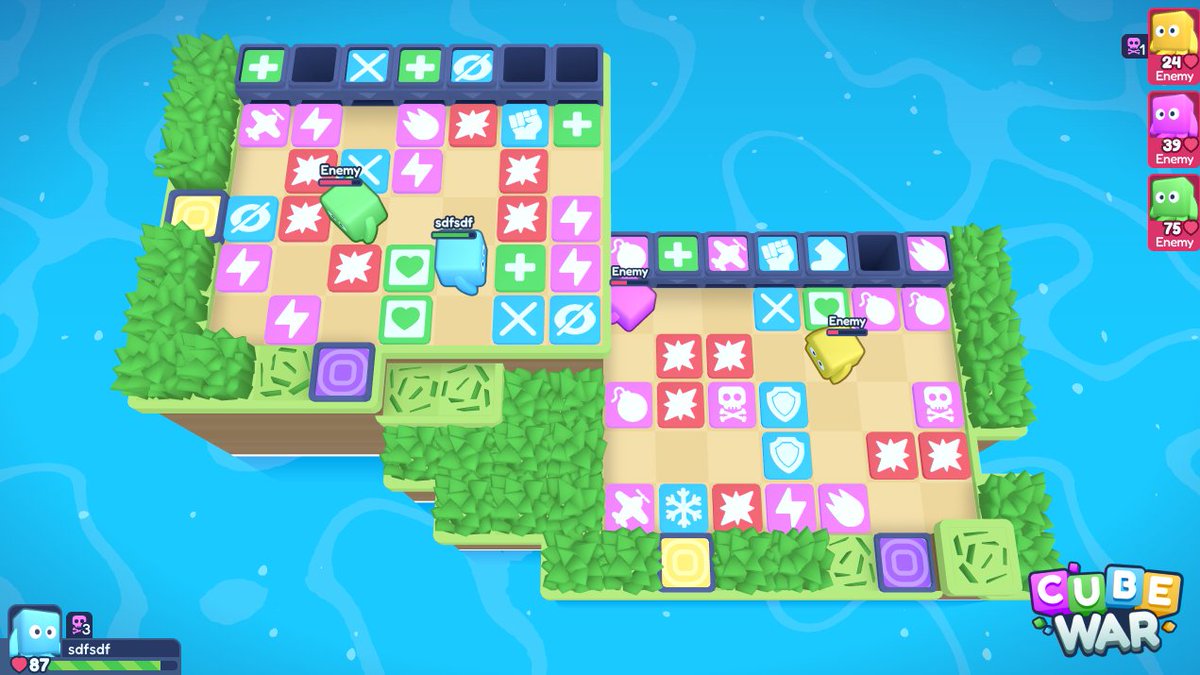 Added destructible bushes to my game CubeWar 

👉Play the prototype: cubewar.io

#indiegame #browsergame #indiegamedev