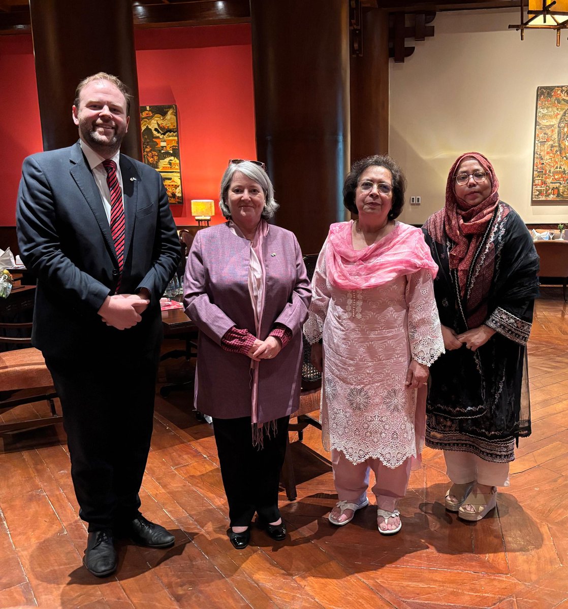 NA_Committees's tweet image. Ms. Munaza Hassan, MNA/Convener of the Pakistan–Ireland Parliamentary Friendship Group (PFG), held an introductory meeting with H.E. Ms. Mary O’Neill, Ambassador of Ireland to Pakistan, at Serena Hotel, Islamabad. The meeting marked a significant step towards strengthening…