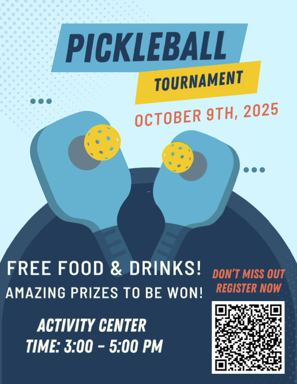 🚨 It’s OFFICIAL, Kinesiology fam! 🚨
The Pickleball Tournament is locked in for Thursday, Oct. 9 | 3–5 PM | Activity Center 🏓

Grab a friend, scan the QR code and get ready to show off your paddle skills. Don’t miss this chance to connect &amp; compete💥

 #AggieUp #NMSUKinesiology