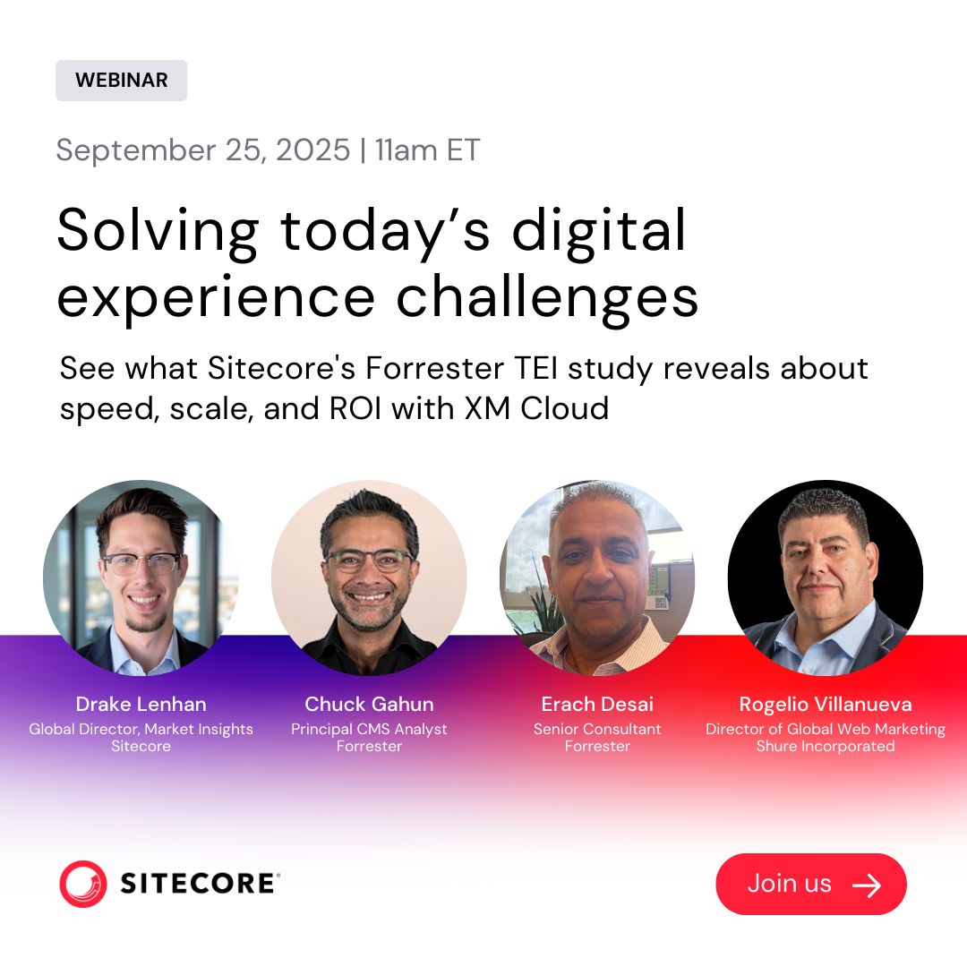 Sitecore's tweet image. The Forrester’s Total Economic Impact™ study on XM Cloud is out and it might make you rethink everything about your current tech stack. 
Join us on September 25 as we break down how XM Cloud’s SaaS-native agility and AI capabilities help brands scale. siteco.re/4moEnGF