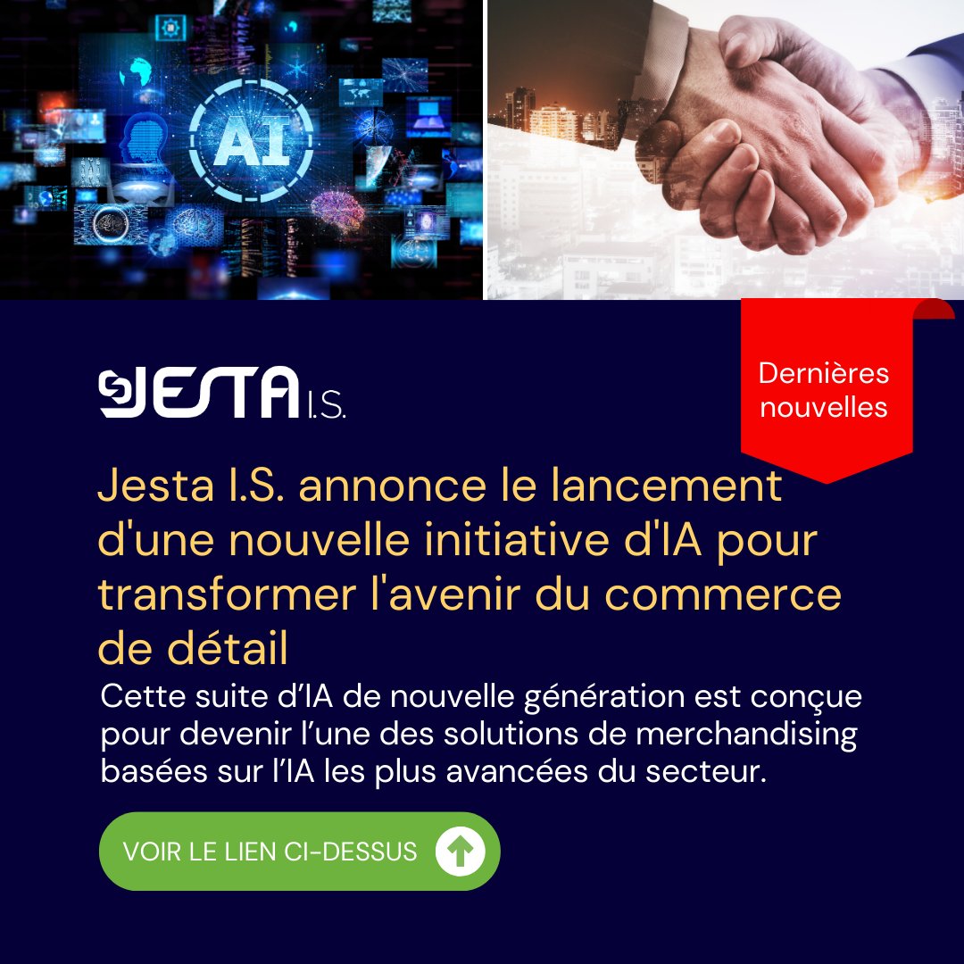 🚨 Grande nouvelle!

Nous sommes fiers d'annoncer une nouvelle initiative audacieuse en matière d'IA : le développement d'une plateforme d'optimisation du commerce de détail de nouvelle génération, conçue pour transformer l'avenir du commerce de détail.bit.ly/46HzVhD