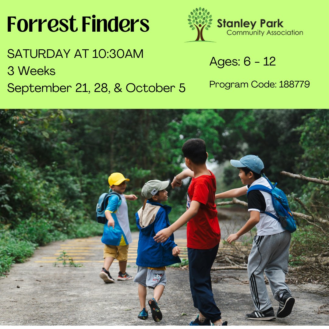 🌳Come explore the forest in and around Natchez Hill in Stanley Park. We will hike through the forest and stop for stories and activities that focus on the forest's magic. Code: 188779 ow.ly/bsTG50WXgC4
 #KWAwesome #LocalEventsKitchener #KitchenerWaterloo #hiking