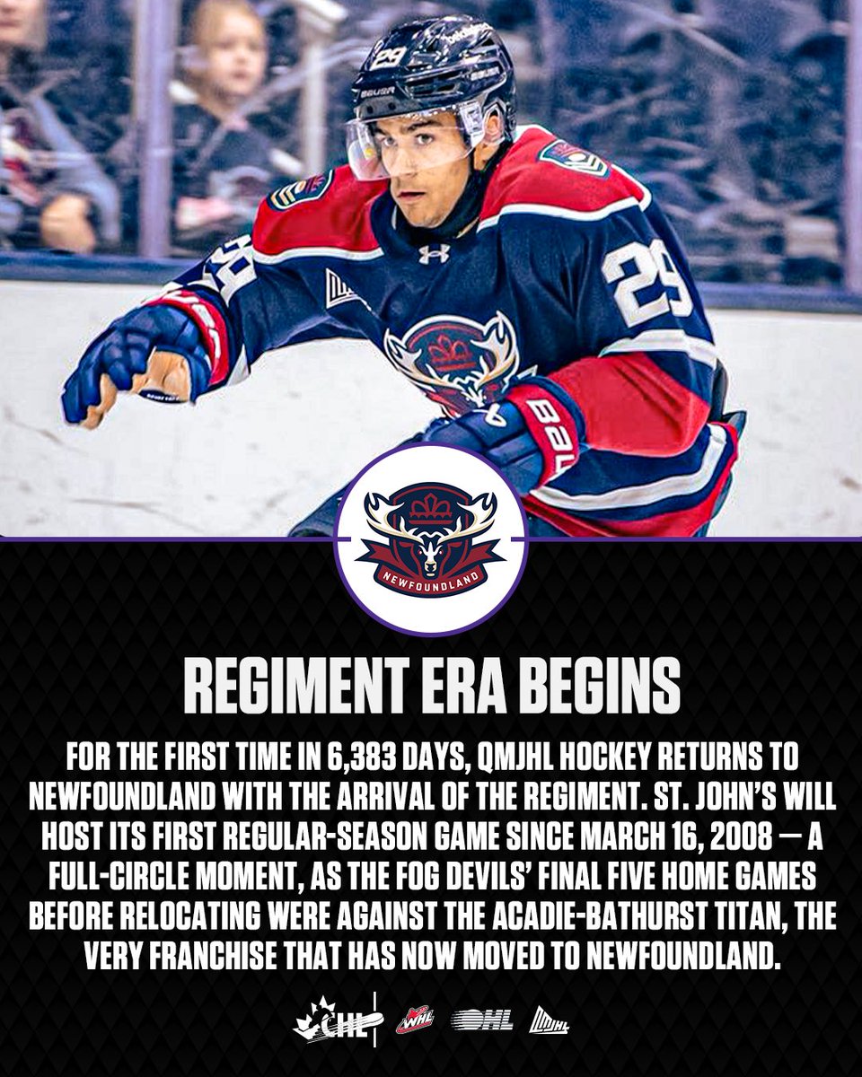 The <a href="/QMJHL/">QMJHL</a> returns to ‘The Rock’ tonight 🪨🏒 #CHLStats