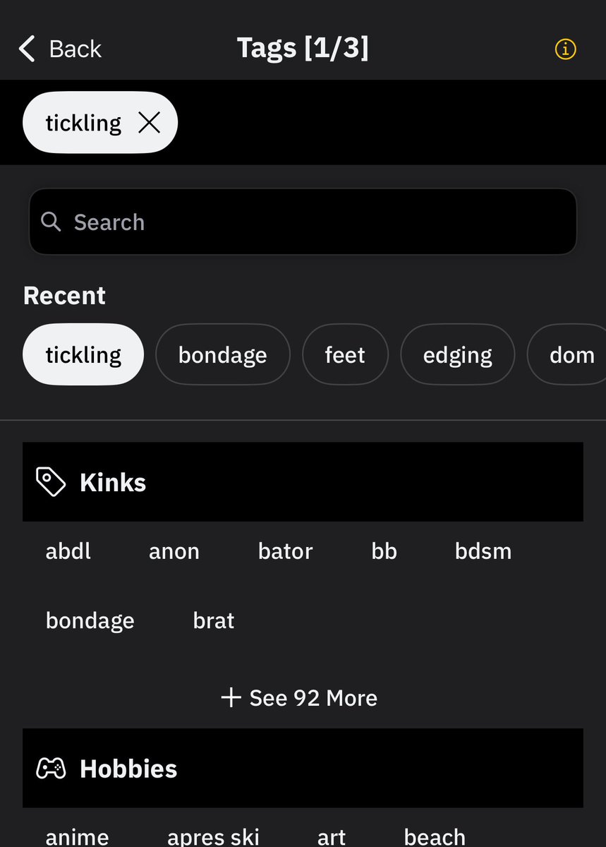 itickle346's tweet image. Finallyyyyyyyy! Grindr added “Tickling” as a tag!🙌🏽🪶