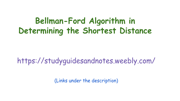 study_guideme's tweet image. Bellman-Ford Algorithm in Determining the Shortest Distance
Finding the shortest path between two points is a fundamental problem with numerous applications...
find more: youtu.be/ZN9G5gnCs7U
#javaprogram #datastructures #dijkstrashortestpathalgorithm #bellmanfordalgorithm