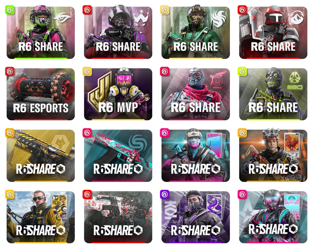 These are all the R6 Share kits I've designed in the last three years that have been released so far ✍🏻

If you're an esports organization looking for someone to design your next R6 Share kit, contact me 📩

Portfolio:
behance.net/KOOBI

Likes &amp; Retweets appreciated ❤️♻️