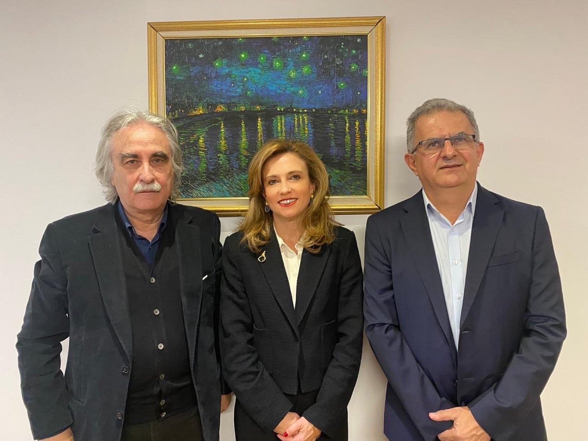 HCCA met with Prof. Andreas Efstathiou, Rector of European University Cyprus, and Honorary Member Prof. Kostas Gouliamos. The meeting explored joint initiatives to promote cultural heritage. #HCCA #Culture #Greece #Cyprus #EuropeanUniversityCyprus #CulturalHeritage #Partnerships