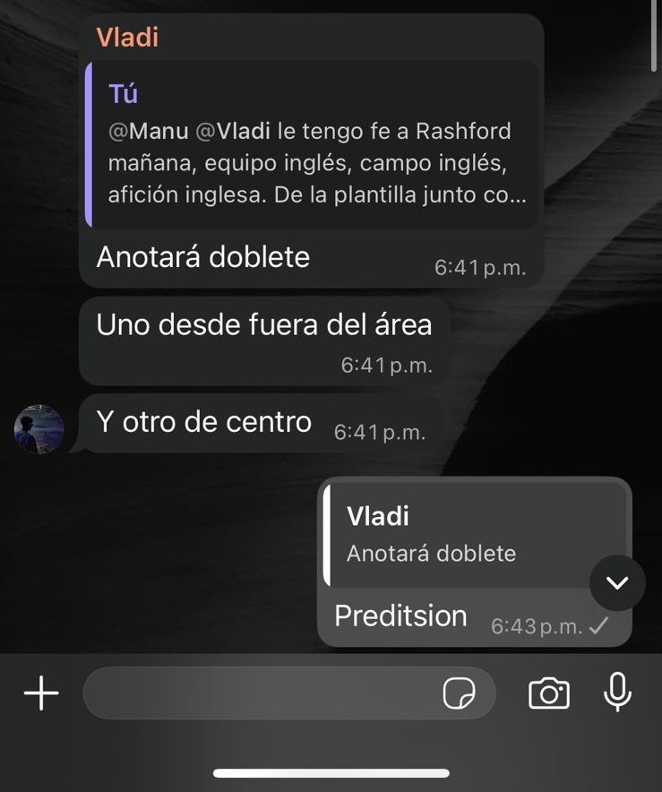 Ayer puse esto en un grupo de WhatsApp y se acaba de hacer realidad de la mano de Marcus Rashford JAJAJAAJ