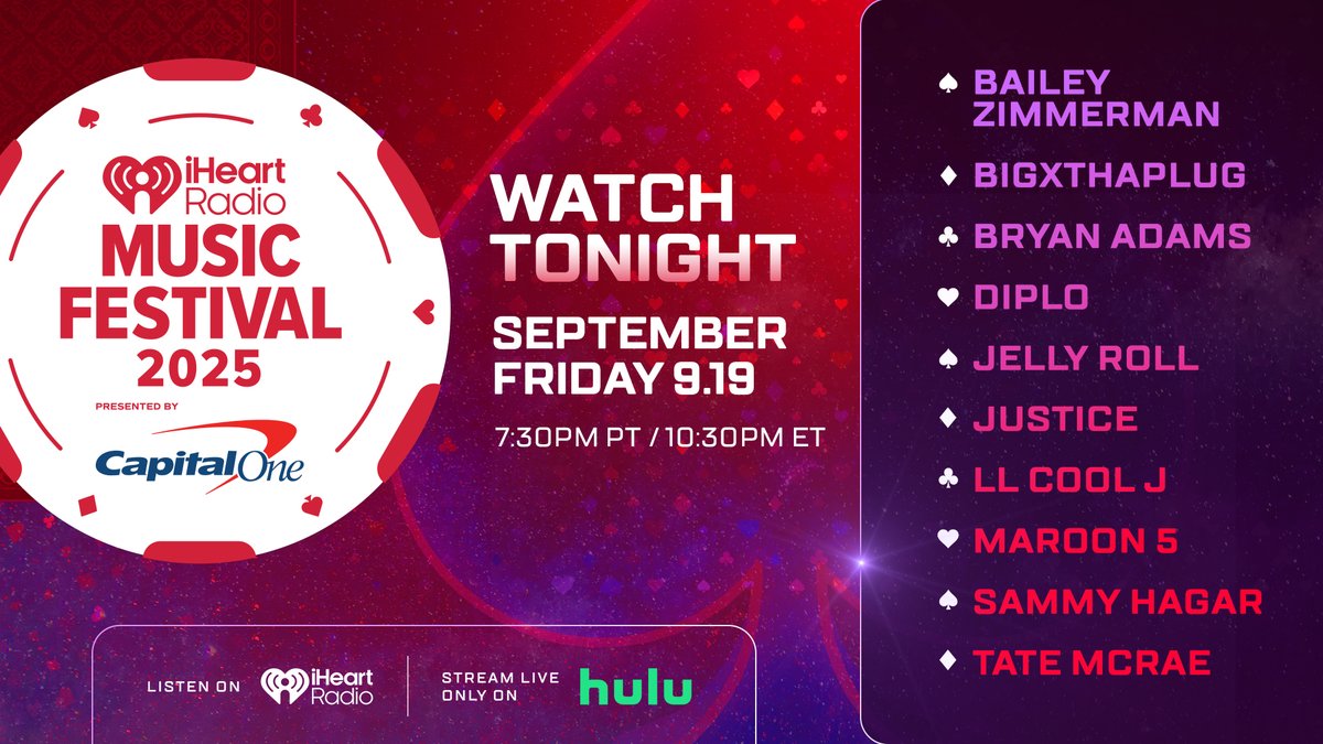 NIGHT ONE LETSGOOOOO! 🔥

Stream #iHeartFestival2025 TONIGHT only on <a href="/hulu/">Hulu</a> starting at 7:30pm PT!