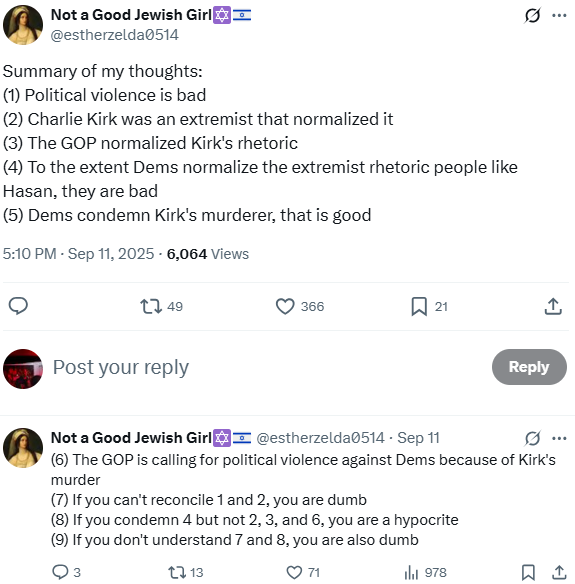 mattforney's tweet photo. Meet Charlie Kirk assassination enjoyer and RFH fangirl Jennie Tetrault, aka @estherzelda0514. Here's a sampling of Tweets where she justifies the murder. According to an archive of her Twitter, she lives in Mesa, Arizona. Smile for the camera, Jennie! You're now famous. https://t.co/K6lyEu8bfu