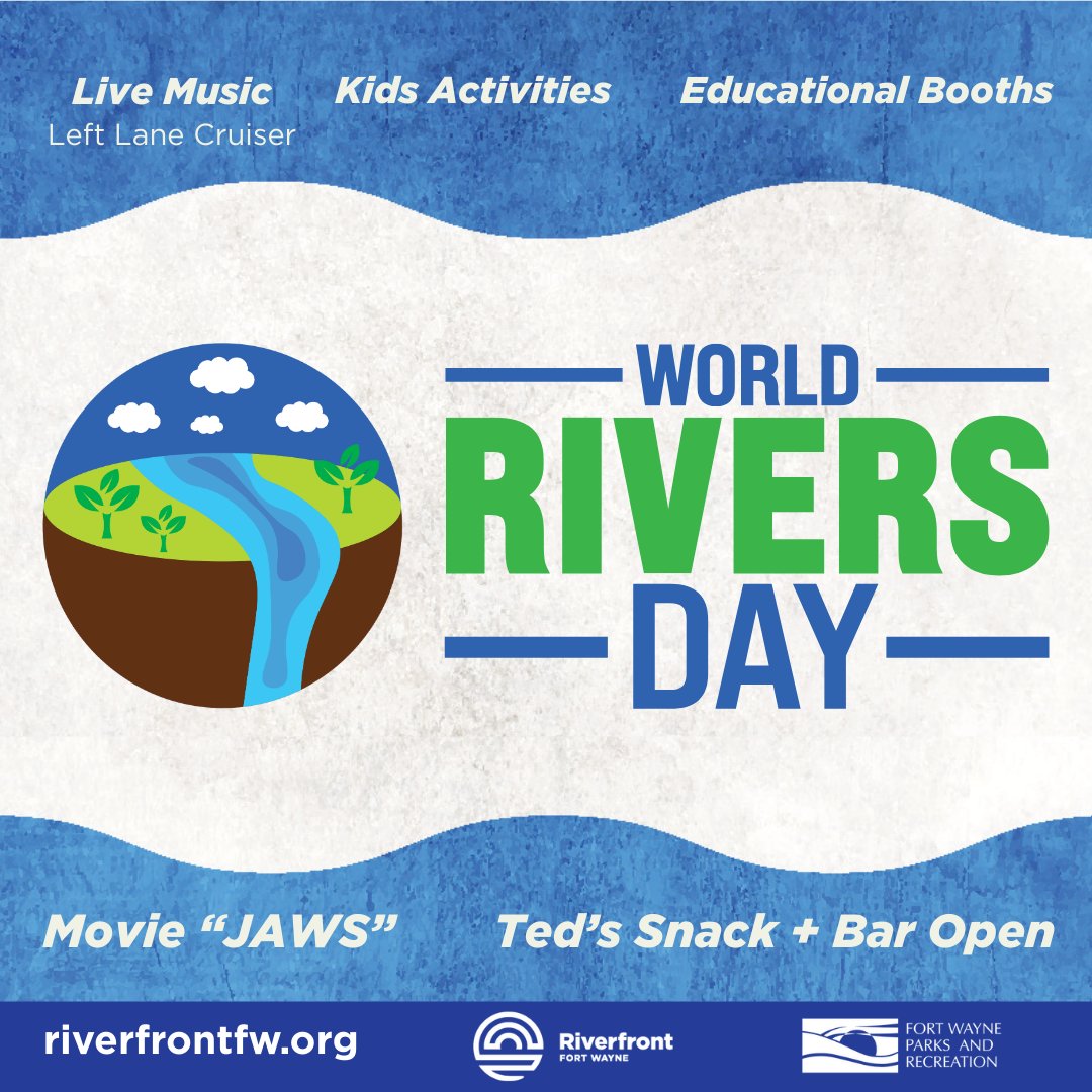 Celebrate World Rivers Day this Saturday at Promenade Park from 3-9 p.m. Learn from local river conservation organizations, enjoy live music, play yard games on the Auer Lawn, and end your evening with a special screening of "JAWS"! Learn more at riverfrontfw.org.