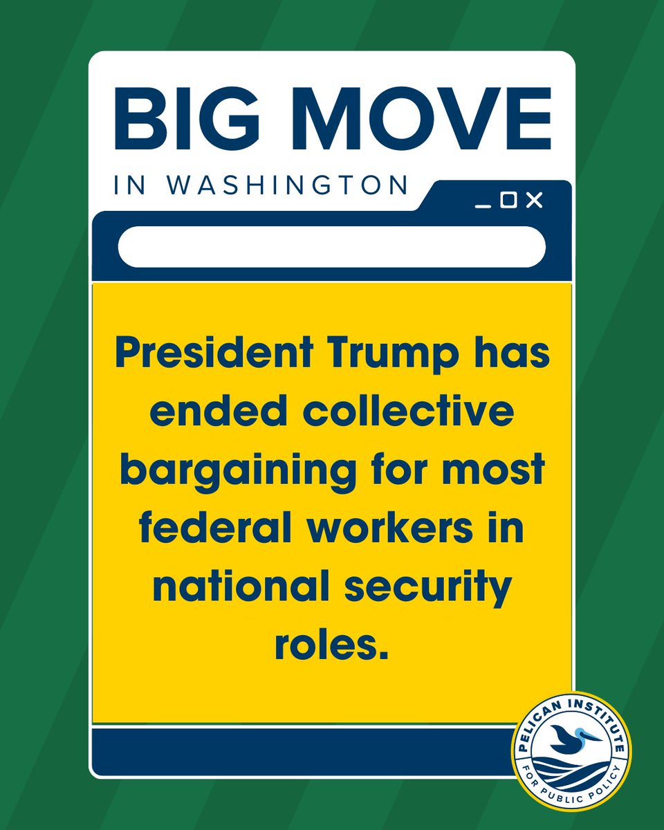 👉 Why it matters: When politicians negotiate with unions, taxpayers lose.

With over 80% of civilian federal workers now outside union contracts, it’s time for states to follow suit and put worker freedom first.

Read more here: committeetounleashprosperity.com/hotlines/trump…

#WorkerFreedom