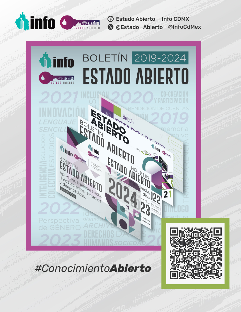 Desde <a href="/Estado_Abierto/">Estado Abierto</a> del <a href="/InfoCdMex/">INFO CDMX</a> creamos un repositorio para documentar📂, difundir📣 y socializar🗣️ acciones de transparencia✨
Juntos creamos espacios de diálogo para fortalecer la #AperturaInstiucional 🫂🙌🏾‼️

👁️Boletín  #EstadoAbierto 🗓️2019-2024
🔗acortar.link/pecKw5
