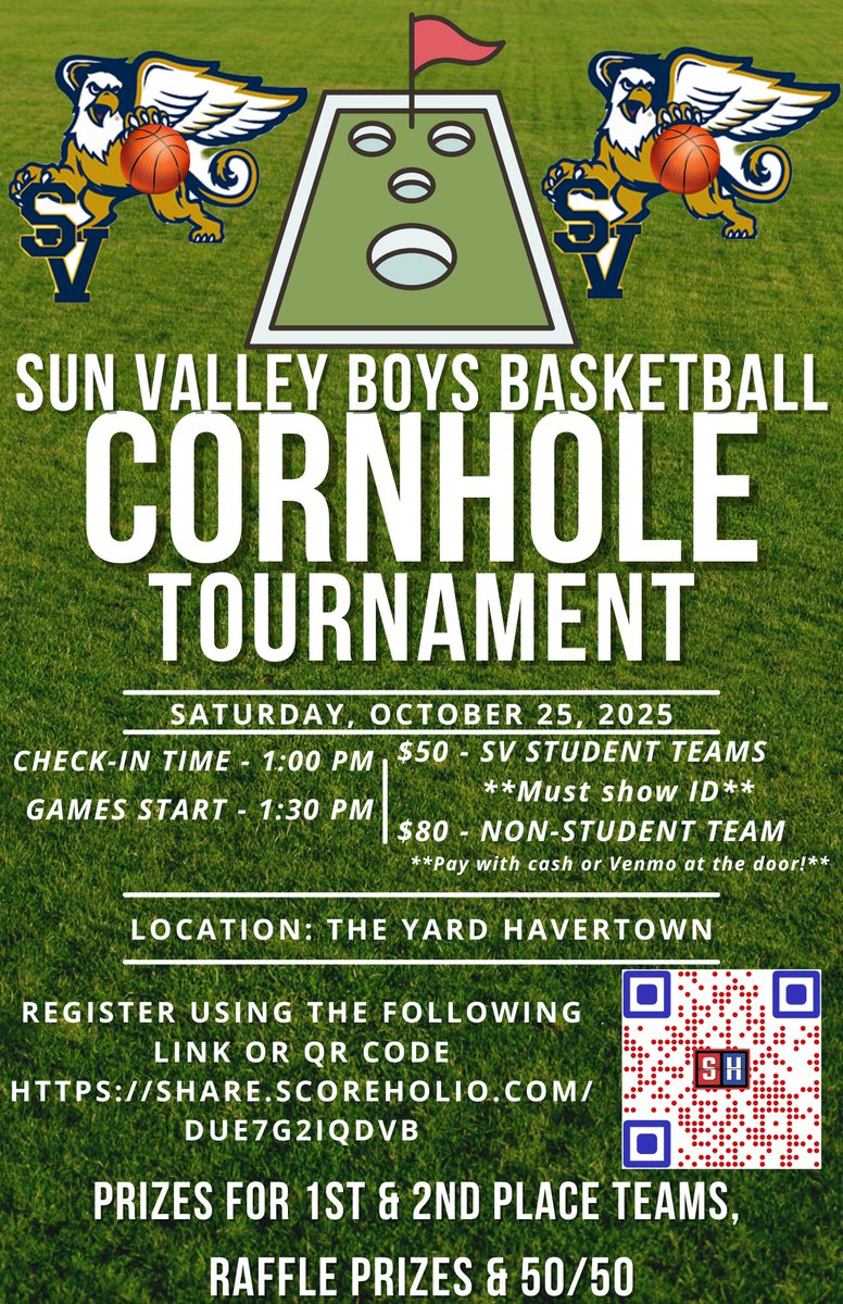 Sunvalleybbasketball (@svbbball17) on Twitter photo This is a big fundraiser for our program, grab your friends come hang out play some cornhole, college football on tv, great food, great company and support the boys basketball program. #family #brotherhood <a href="/PennDelco/">Penn-Delco SD</a> <a href="/SunValleyHS/">Sun Valley HS</a> <a href="/svvanguards/">Sun Valley Athletics</a> <a href="/NorthleySports/">Northley Athletics</a> This is a big fundraiser for our program, grab your friends come hang out play some cornhole, college football on tv, great food, great company and support the boys basketball program. #family #brotherhood <a href="/PennDelco/">Penn-Delco SD</a> <a href="/SunValleyHS/">Sun Valley HS</a> <a href="/svvanguards/">Sun Valley Athletics</a> <a href="/NorthleySports/">Northley Athletics</a>