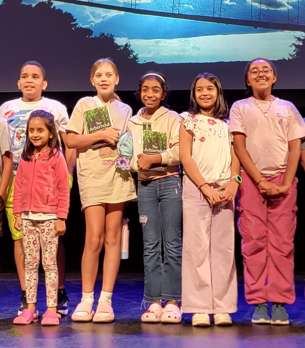 TreeFoundation's tweet photo. 🌿@canopymeg inspired a full house at the Cary Environmental Symposium in NC and invited all the kids on stage, growing the next generation of tree champions! 🌳✨
#CanopyMeg #ForestCanopy #Arbornaut #CaryNC #EnvironmentalEducation #explore #tree #STEM #conservation https://t.co/pSewL1vLlW