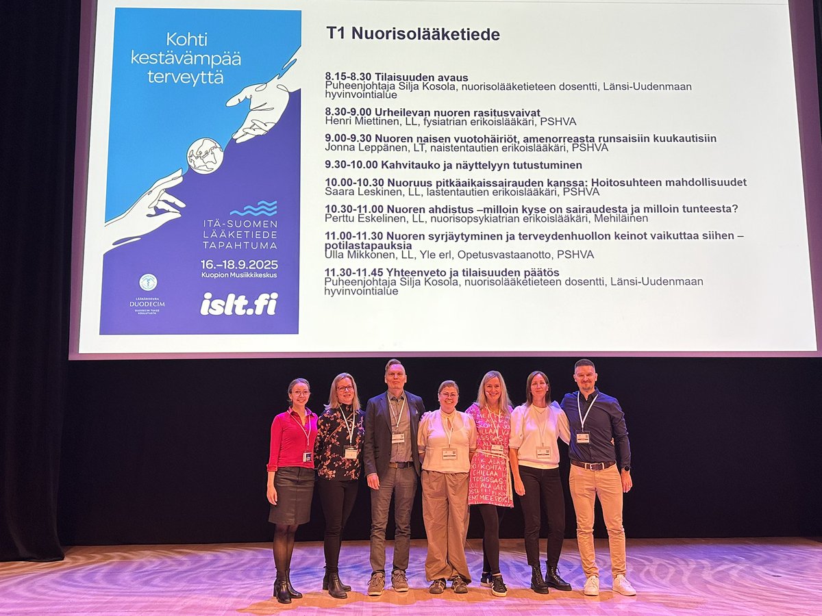 Timanttinen #nuorisolääketiede sessio tänään Kuopiossa, Itä-Suomen lääketiedetapahtumassa! Ihan fiiliksissä nuorten kollegoiden esityksistä. 🥰 #ISLT