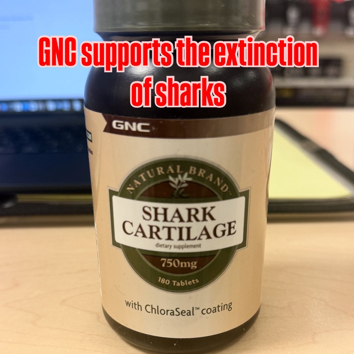 Are you serious @gnclivewell 
Pls share this far &amp; wide!
In this age of shark population’s being destroyed around the 🌎 , UR really going to participate &amp; profit in the demise of our oceans?
Please consider removing this product from your shelves SHARK CARTILAGE DOES NOTHING!!