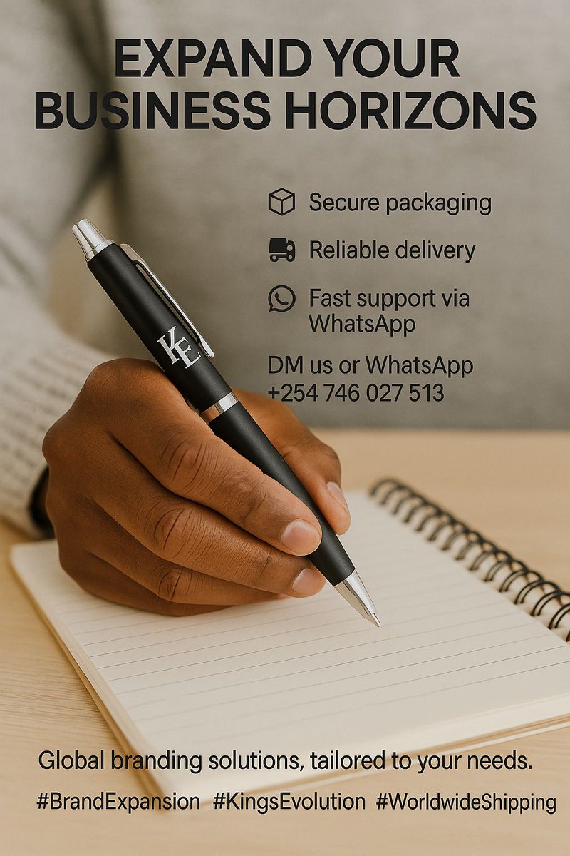 branding_kings's tweet image. Custom branded pens — perfect giveaways that keep your brand top of mind.  
Order yours today and make every impression count!  

📞 0746027513  
📱 @kingsevolutionbranding  

#CustomMerch #BrandedGiveaways #KingsEvolutionBranding #PromoItems #brandeverywhere