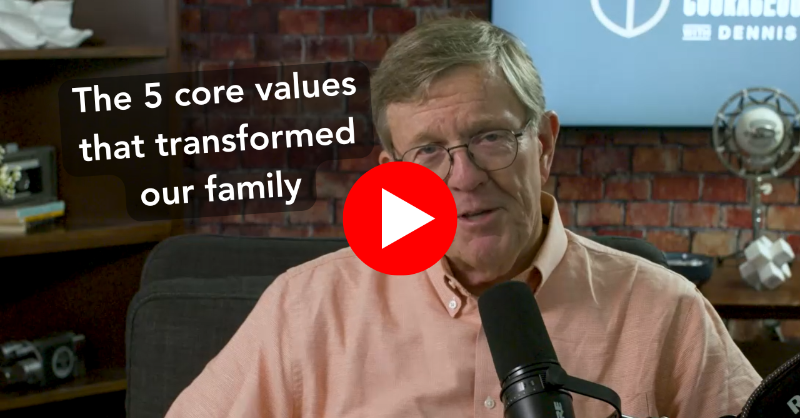 DennisRainey's tweet photo. In the 3rd of a 4-part series on “Pressure Proofing” your life and family, Dennis talks about the importance of determining what you believe. He shares five core values he and Barbara agreed upon, &amp; how that provided a foundation for making difficult choices for their family.