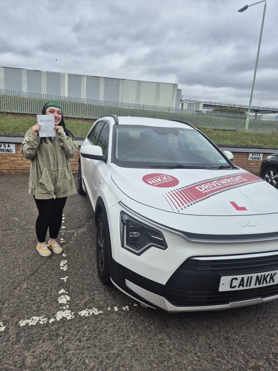 Whoooo hoooooooo - Its a FIRST TIME TEST PASS this morning for the very smiley Ev - with only 3 d/f
Much love Nik x
#learnrightwithdrivewright 
#keyringschangelives
To join our TALENTED TEAM if Learner Drivers and Instructors - click below for info 👇👇
drive-wright.co.uk