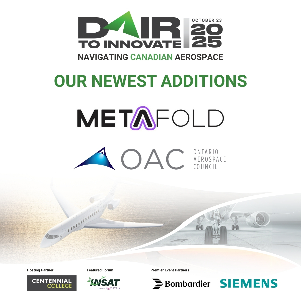 🚀 The momentum continues! We’re excited to announce two more sponsors joining DAIR To Innovate 2025:

✨ <a href="/Metafold3D/">Metafold</a>
✨ <a href="/the_oac/">The OAC</a>

⏳ Don’t miss your chance to register: dairhub.com/dair-to-innova…

🌎 Thank you to our hosting partner @CentennialEdu