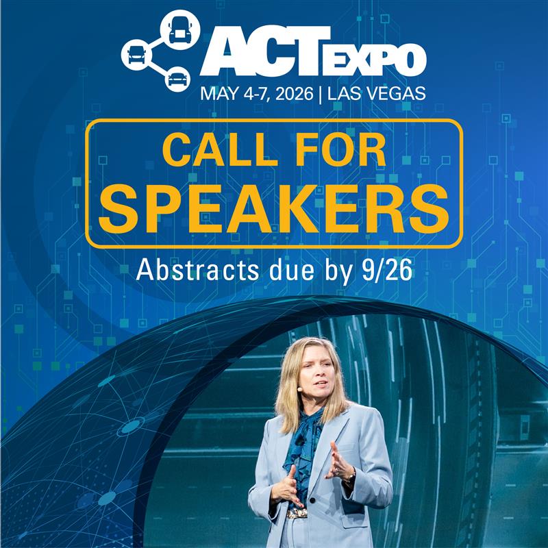 ACTExpo's tweet image. #ACTexpo speaker abstracts are due next Friday, 9/26.📢 Display your thought leadership on the technologies &amp;amp; strategies helping #fleets redefine performance, safety, and ROI.

Submit your abstract today:  ow.ly/Tkk350WYtgu

#FleetTechnology #FutureOfFleets #Innovations