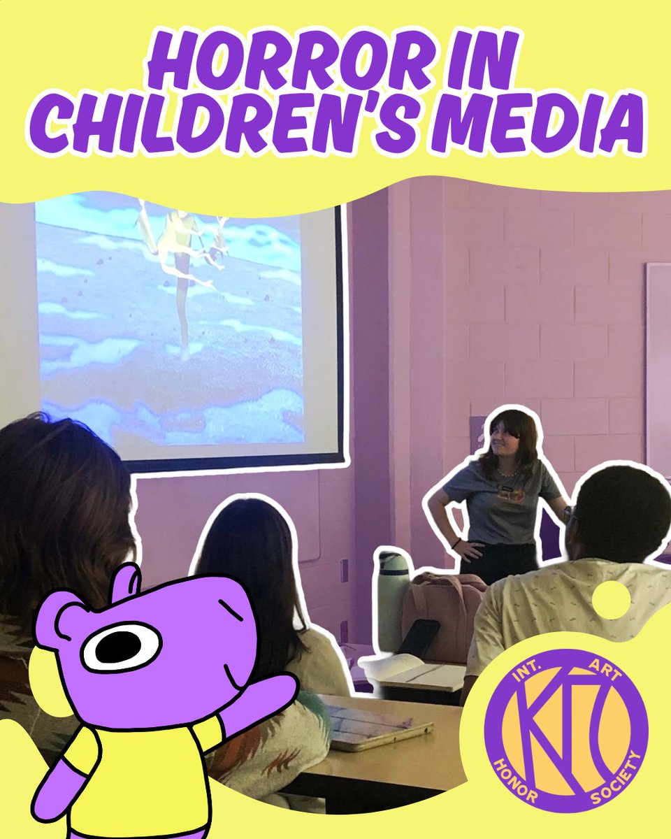 kappapiucf's tweet image. HANK YOU FOR COMING!!!😊💛💜 We had a fun time talking about the impact of horror in children’s media.☺️
#kappapi #kappapiucf #artsatucf #artcollege #artmarket #artstudents #artclub #artsociety