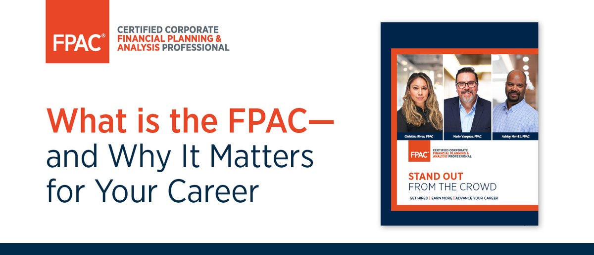 AFPonline's tweet image. Stand out in today’s competitive finance landscape with the #FPAC. Boost your earning potential, build instant credibility and expand your career opportunities. Download the FPAC brochure today and take the next step in your career: hubs.ly/Q03JZL0W0