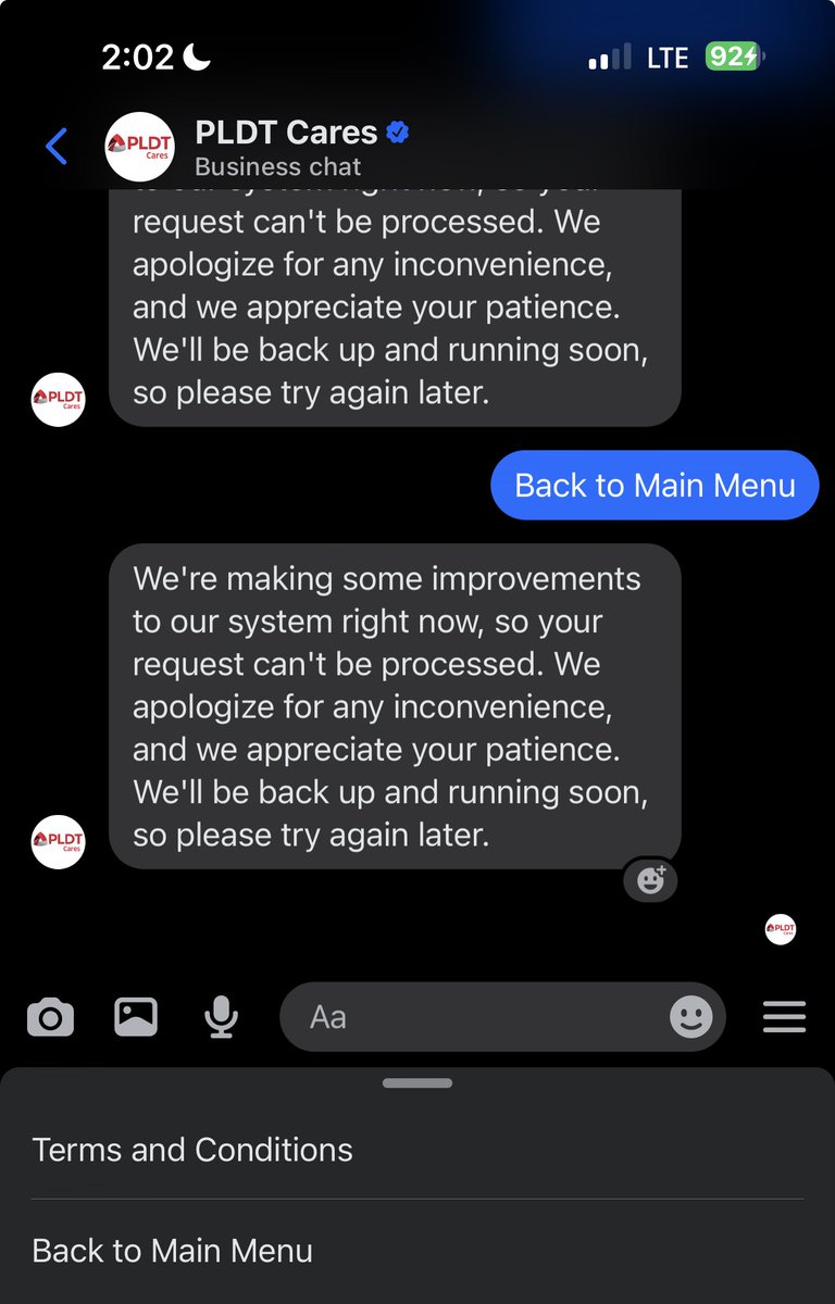 jepoysr's tweet photo. @PLDT_Cares @PLDTHome walang internet wala din messenger support, paano na magrereport??? https://t.co/SGfMCNl1Wd